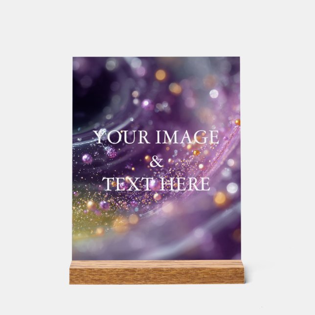 Personalized Custom Your Own Photo Acrylic Sign (Front)