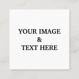 Personalized Custom Your Own Photo  Square Business Card
