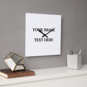 Personalized Custom Your Own Photo Square Wall Clock
