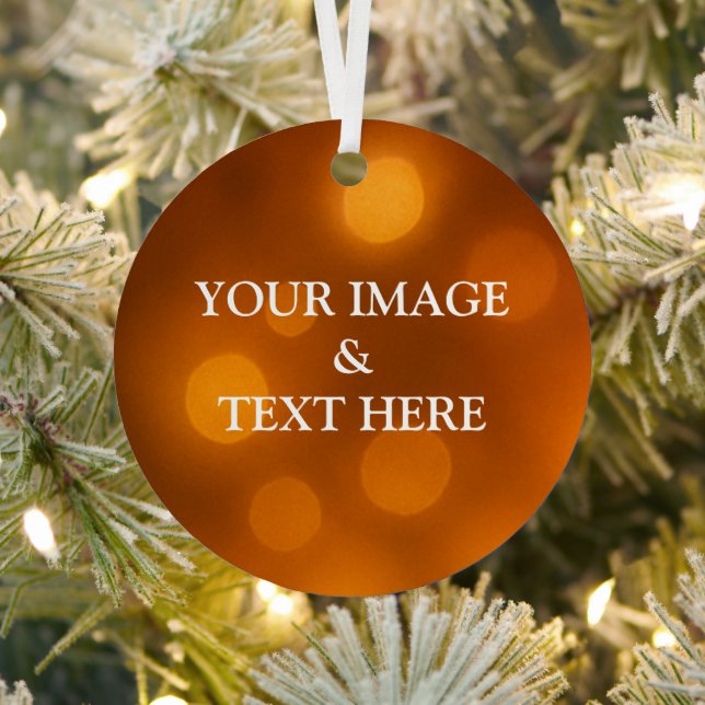 Personalized Custom Your Own Photo & Text  Metal Tree Decoration (Insitu)