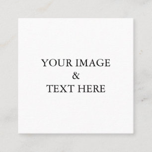 Personalized Custom Your Own Text Square Business Card