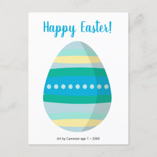 PERSONALIZED Customisable Happy Easter Egg Holiday Postcard