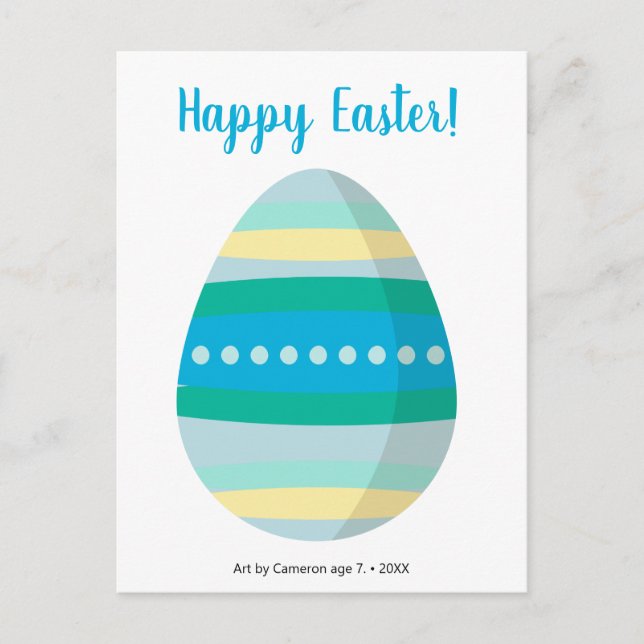 PERSONALIZED Customisable Happy Easter Egg Holiday Postcard (Front)