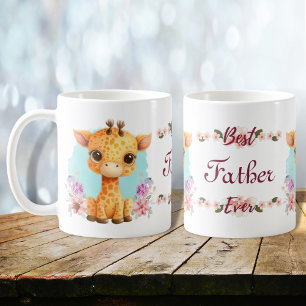Personalized Customize Cute Giraffe Best Ever Coffee Mug