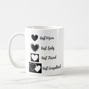 Personalized Cute and Elegant Heart Artworks Coffee Mug