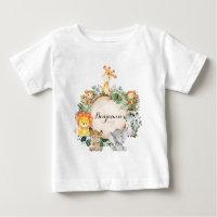 Personalized Cute Baby Jungle Safari Animals
