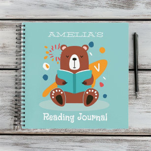 Personalized Cute Bear Reading Journal