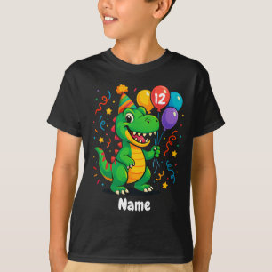 Personalized Cute Birthday Dino Kids  T-Shirt