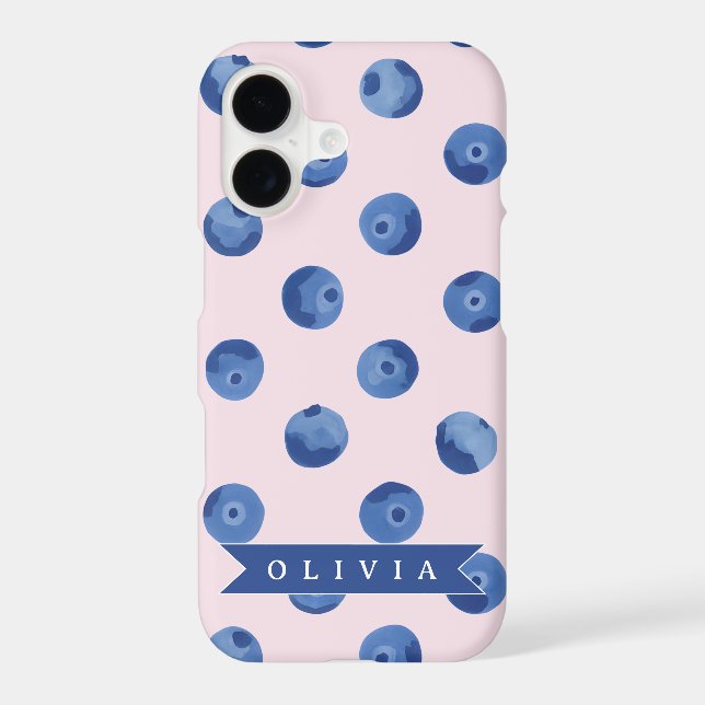 Personalized Cute Blueberry Watercolor Gift Name (Back)