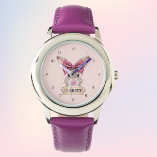 Personalized Cute Bunny Kids' Watch – Custom Name