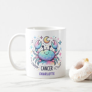Personalized Cute Cancer Zodiac Crab Astrology Coffee Mug
