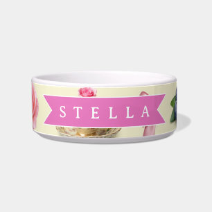 Personalized Cute Coquette Pink Cocktail Ribbon Bowl