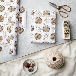Personalized Cute Elegant Family Photo Christmas Wrapping Paper