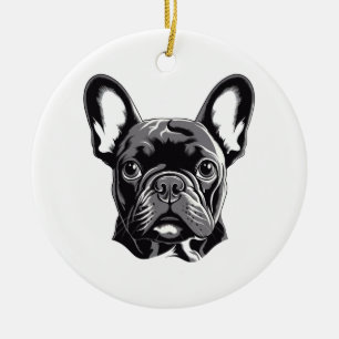 Personalized Cute French Bulldog Dog Ceramic Tree Decoration