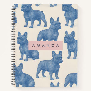 Personalized Cute French Bulldog Notebook
