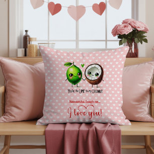 Personalized Cute Fruit Pun Funny Valentine Pillow