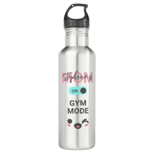 Personalized Cute Fun Mom is On Gym Mode  710 Ml Water Bottle