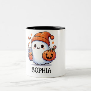 Personalized Cute Ghost Halloween Mug for Kids