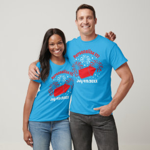 PERSONALIZED Cute July 4th Fireworks T-Shirt