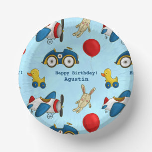 Personalized Cute Kids Toys Pattern Paper Plate