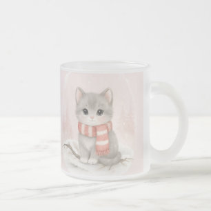 Personalized Cute Kitten Winter Mug