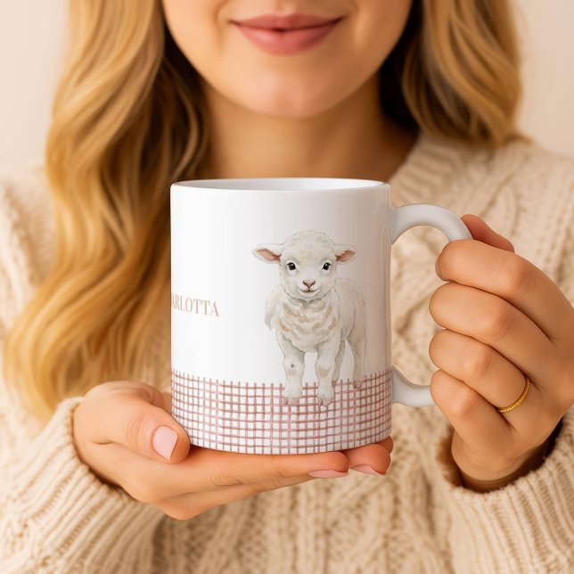 Personalized Cute Lamb Baby Sheep Name Mug (Creator Uploaded)