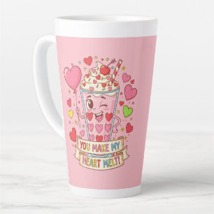 Personalized Cute Milkshake Valentine Latte Mug