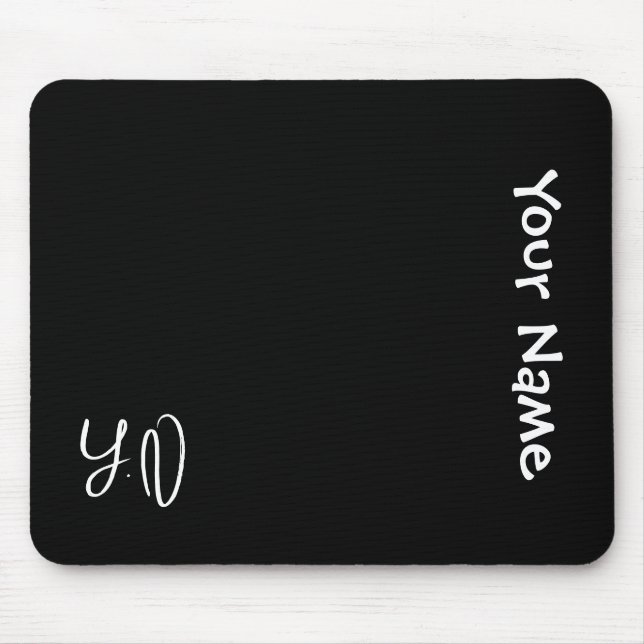 Personalized Cute Mouse Pad – Name & Initials Gift (Front)