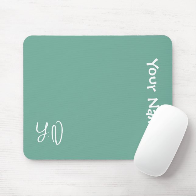Personalized Cute Mouse Pad – Name & Initials Gift (With Mouse)