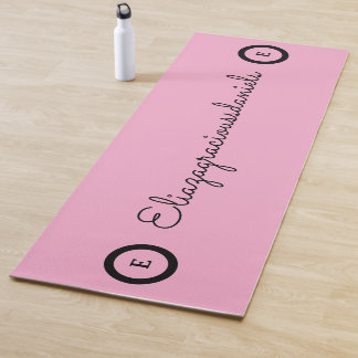 Personalized Cute Name Script And Calligraphy Pink Yoga Mat