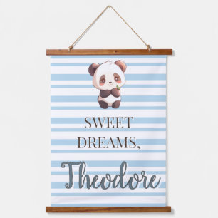 Personalized Cute Panda Sweet Dreams Hanging Tapestry