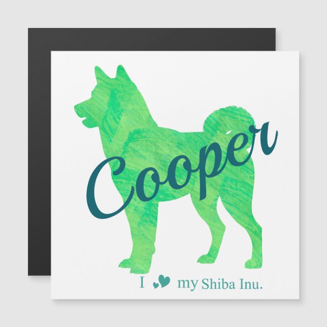 Personalized Cute Pastel Green Shiba Inu - Dog (Front/Back)