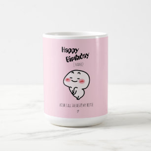 Personalized cute pink birthday mug