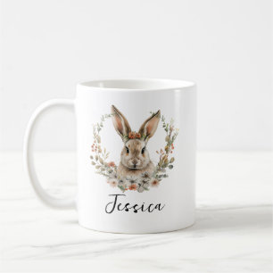 Personalized Cute Rabbit   Adorable Bunny Animal Coffee Mug