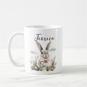 Personalized Cute Rabbit   Adorable Bunny Animal Coffee Mug