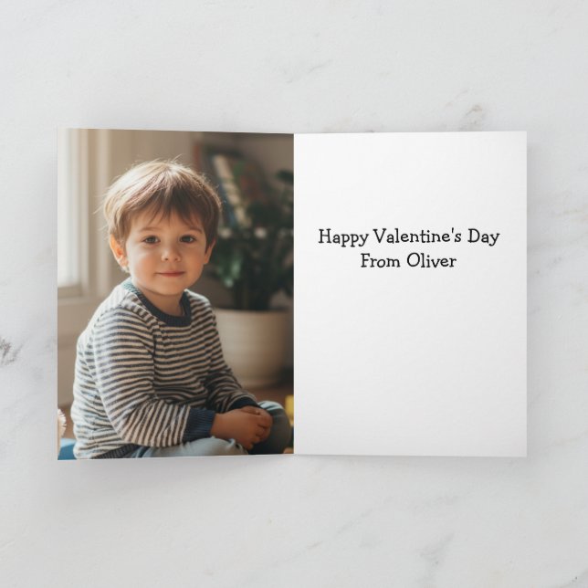 Personalized Cute Raccoon Valentine Card (Inside)