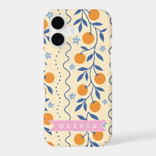 Personalized cute retro citrus folk pattern