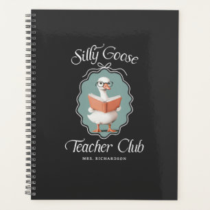 Personalized Cute Silly Goose Teacher Club Planner