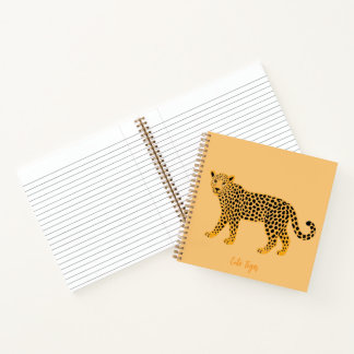 Personalized Cute Tiger Notebook - Yellow