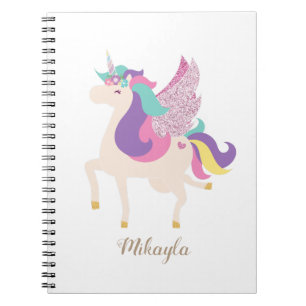 Personalized Cute Unicorn Minimalist Notebook