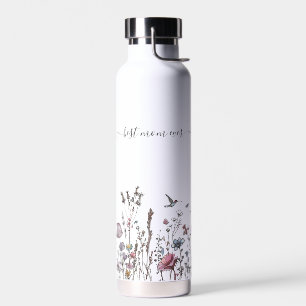 Personalized Cute Wildflower Chic Design Monogram Water Bottle