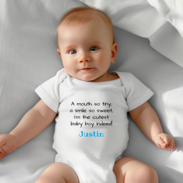 Personalized Cutest Baby Boy Outfit,  Bodysuit (cutest baby boy!)