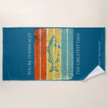 Personalized Dad Beach Towel
