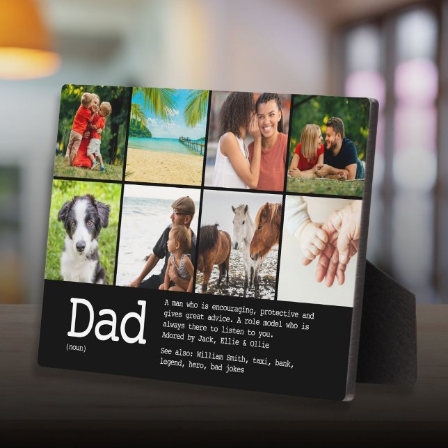 Personalized Dad Definition Photo Collage Plaque (Personalized Dad Definition Photo Collage Plaque)