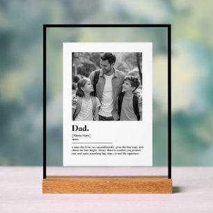 Personalized Dad Gift Dictionary Definition Photo Acrylic Sign