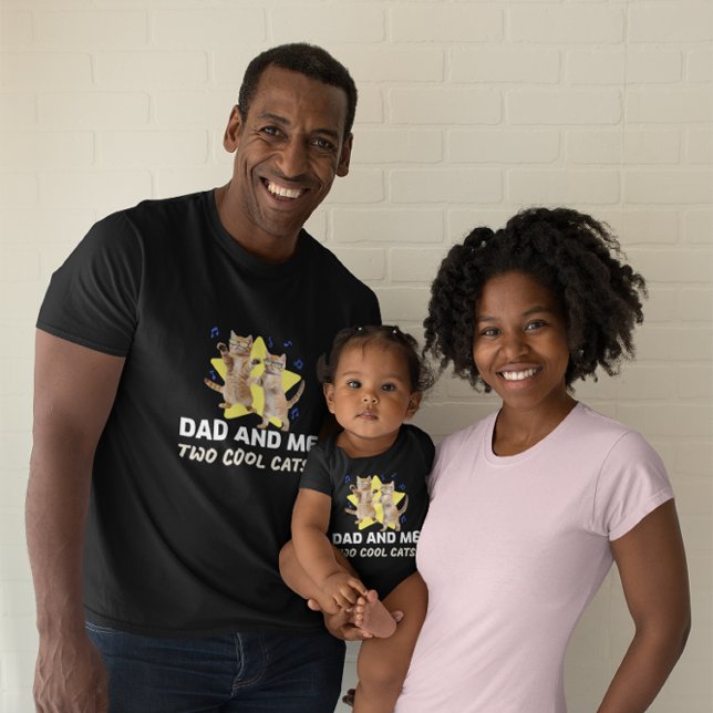 PERSONALIZED DAD & ME TWO COOL CATS! T-Shirt (Creator Uploaded)