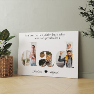 Personalized Dad Photo Collage Gift For Dad Canvas Print