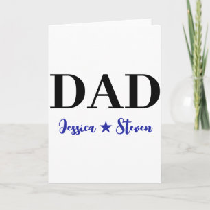 Personalized Dad Script T Shirt Card