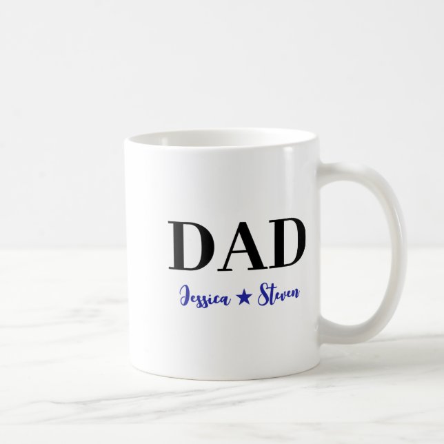 Personalized Dad Script T Shirt  Coffee Mug (Right)