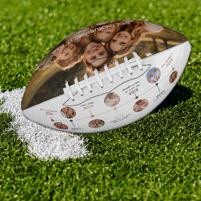 Personalized Dad Timeline Photo Keepsake American Football (Creator Uploaded)